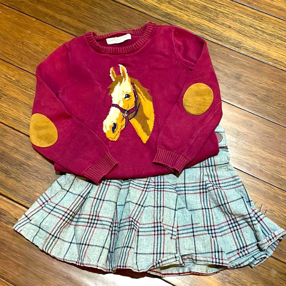 Hope and Henry Skirt and Sweater Size 6 (Small) EUC